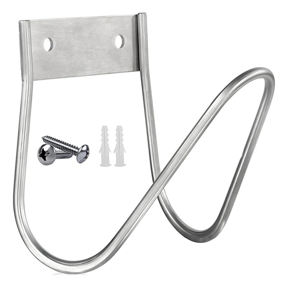 Generic Stainless Steel Garden Hose Holder Wall Mounted Water Hose Hanger Water Hose Holder for Outside Yard