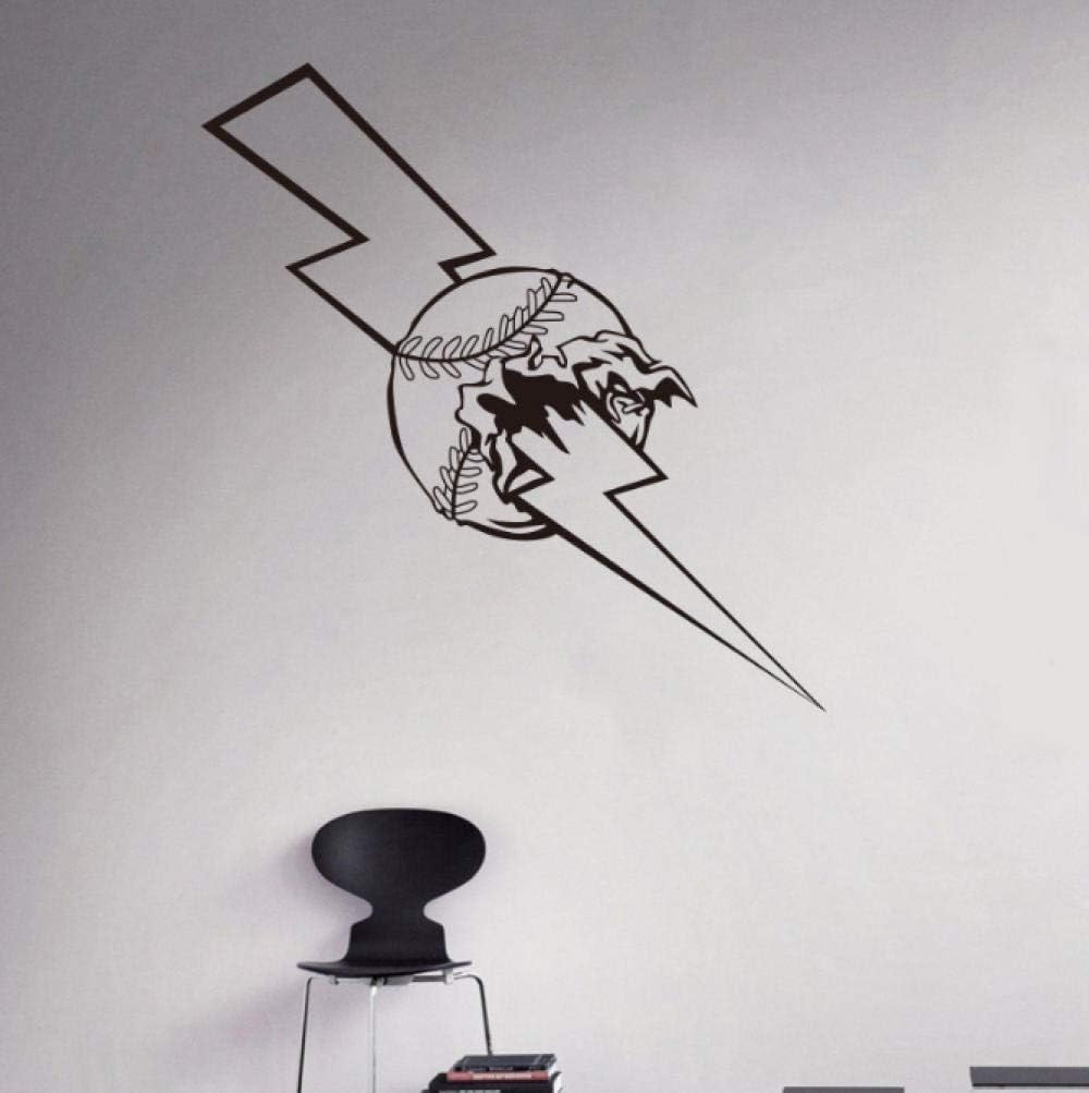 Lightning Bolt Baseball Wall Sticker Household Indoor Wall Art Wall