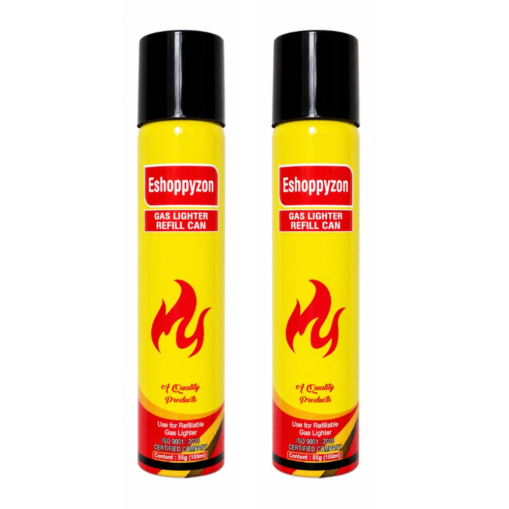 EshoppyZon 100ML Butane Gas Refill Can Pack of 2 for All Refillable Lighter