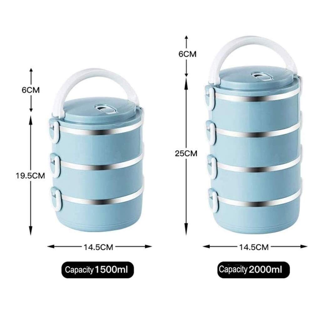 scatola per il pranzo, Bento Boxes Bento Box impilabile for adolescenti e adulti, Lunch Box portatile isolato in acciaio inossidabile a prova di perdite, Lo