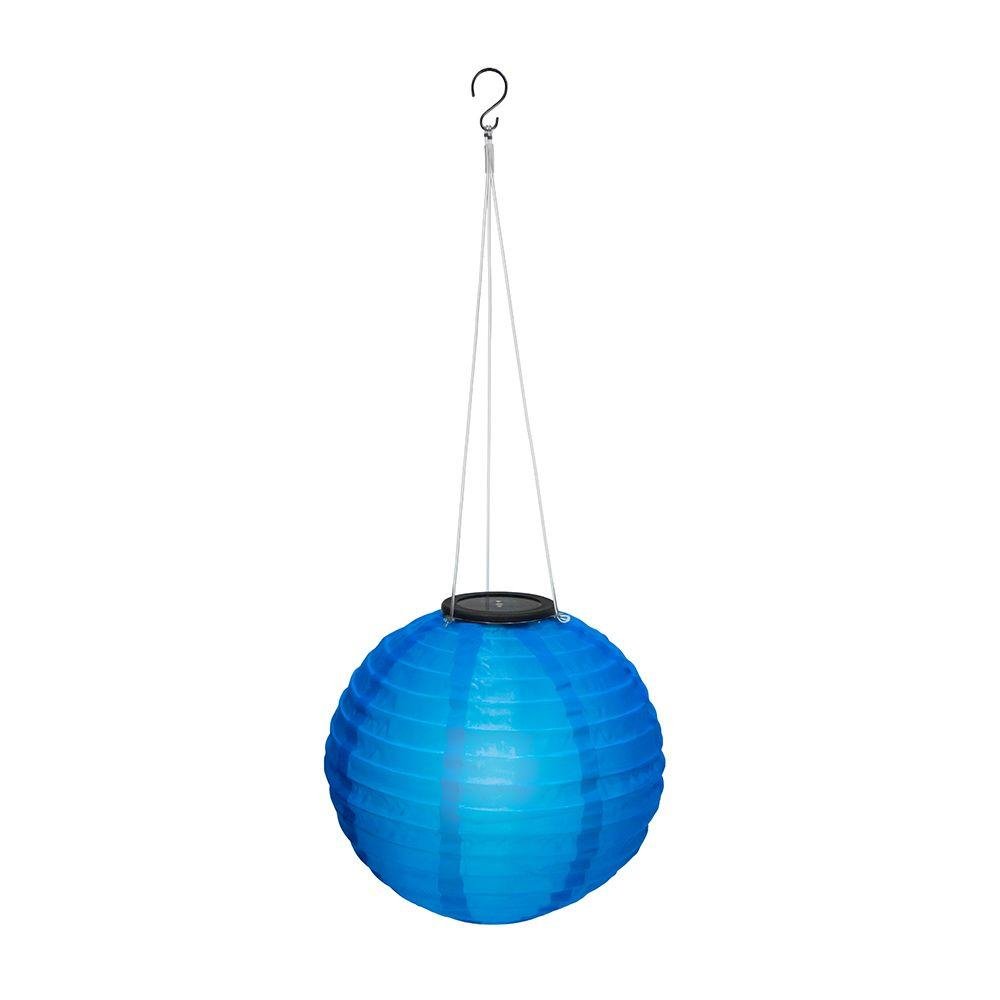 DHO005-R2-KK-1 Solar Powered Led Blue Fabric Lantern