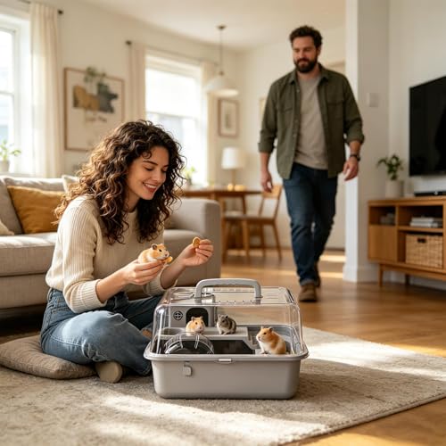 Maison pour rongeur compacte de 30,5 cm anti-ennui avec accessoires - 4