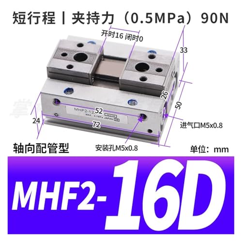 MHF2-16D griffe pneumatique pour intégration robotique sur lignes d'assemblage