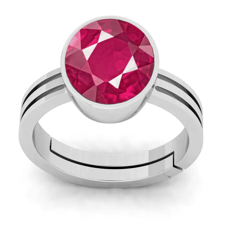 Bague réglable Manik en rubis véritable pour sublimer un style sans erreur de taille