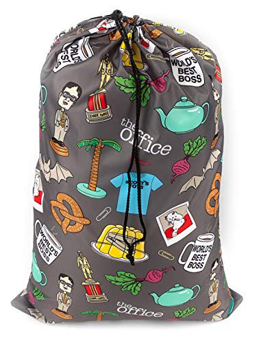 Jay Franco The Office Jokes Drawstring Laundry Bag - Oversize Durable Storage/Travel Bag for Home or College - Measures 21 x 32 inches (Official The Office Product)