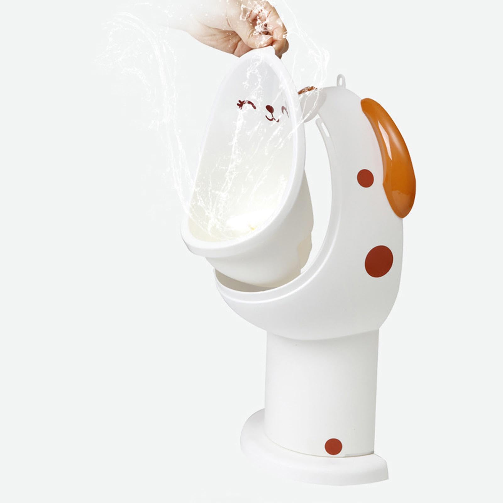 Boy Training Urinal Kindertöpfchen Toilette Einsatz Pee Urinal mit Abnehmbarer Pp Schale Cartoon Design für Kinderzimmer Badezimmer, brauner Hund