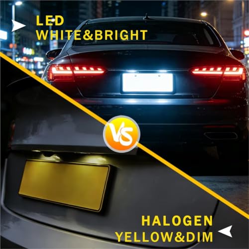 Luces matrícula LED Golf 6 y 7 Variant Jetta Sharan pack de 2 bombillas blancas sin error 4