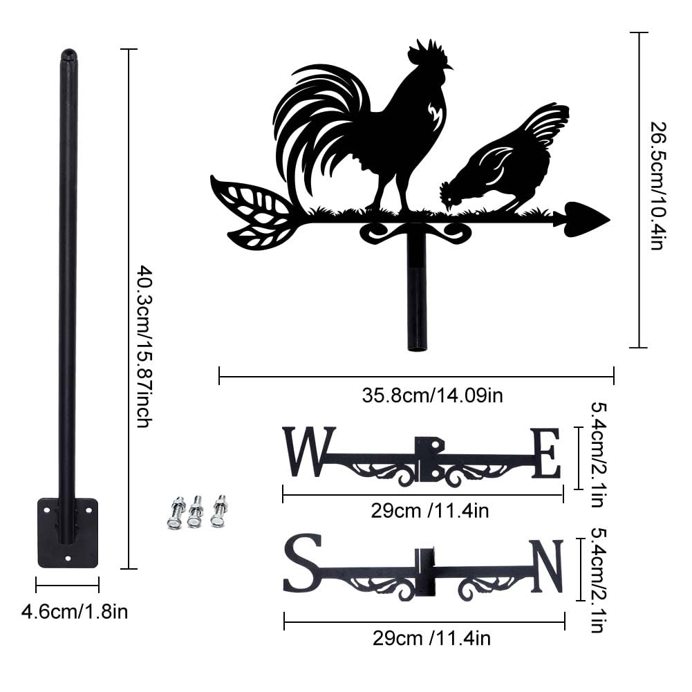 Banderuola Decorativa In Metallo A Forma Di Schnauzer - Indicatore Di Vento Per Giardino, Tetto O Esterni
