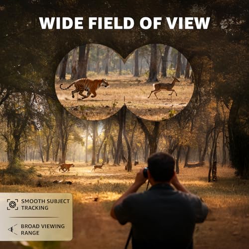 Image of Amazon Basics Binoculars, 20x50 High Power with Carrying Case & Strap, Wide Field of View for Birdwatching, Nature Observation, Stargazing & Concerts - Black