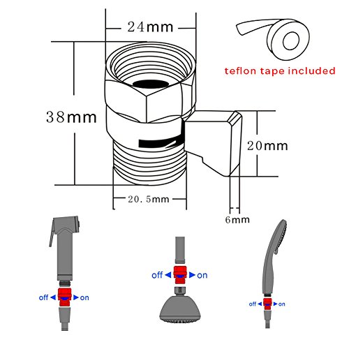 image for orhemus Solid Brass Shower Head Shut Off Valve Water Flow Control with
