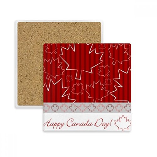 Coaster feuille d'érable du Canada absorbant en pierre pour table basse et tasse de café - 2