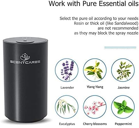 Miniatura 2 de Difusor de sentimiento, difusor para el hogar, difusor de aroma, diseño portátil, inteligente e inalámbrico, para 3 niebla fría y temporizador de
