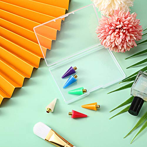image for Blulu 16 Pieces Nail Rhinestones Picker Wax Replacement Head Tips with