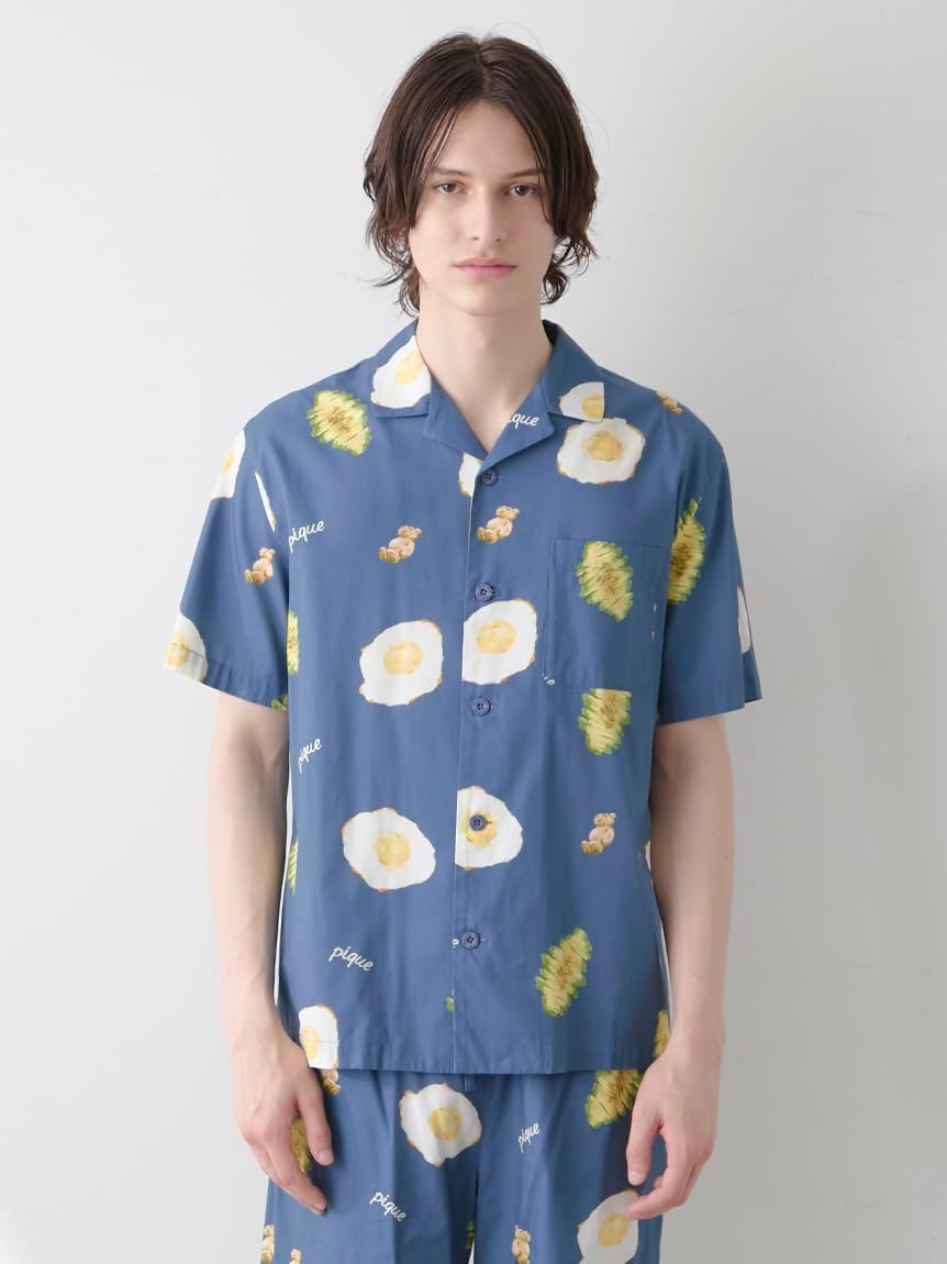 [ジェラート ピケ] HOMMEサニーサイドエッグ総柄シャツ PHFT254929 メンズ