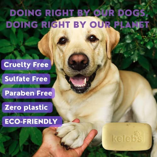 Kelebs Dog Shampoo | Allergies And Itching | Dog Shampoo For Sensitive Skin | Puppy Shampoo | All Natural Dog Soap Bar With Lavender Oil & Oatmeal | For Smelly Dogs, Zero Plastic Vegan 3Pcs #TOP6