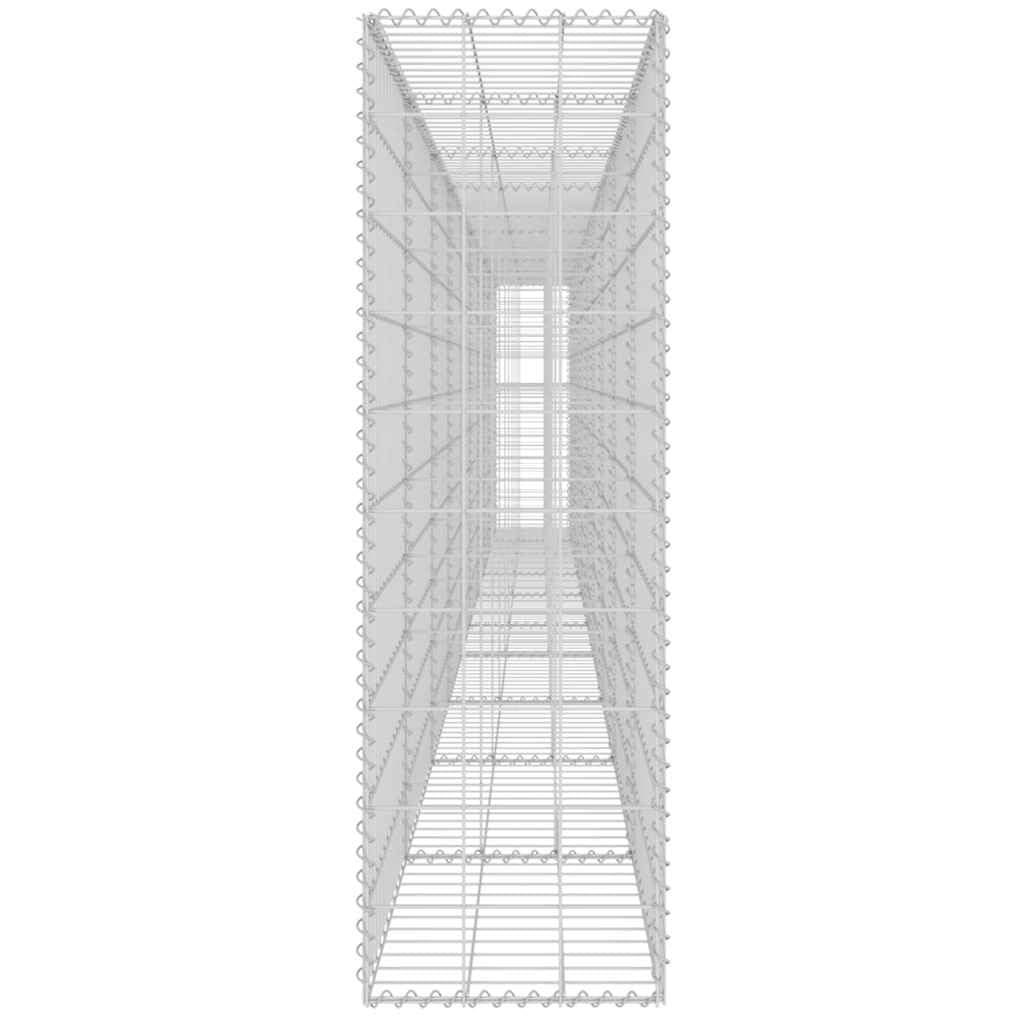vidaXL Gabionen Wand mit Deckel 600x30x100cm Steingabionen Gabione Steinkorb