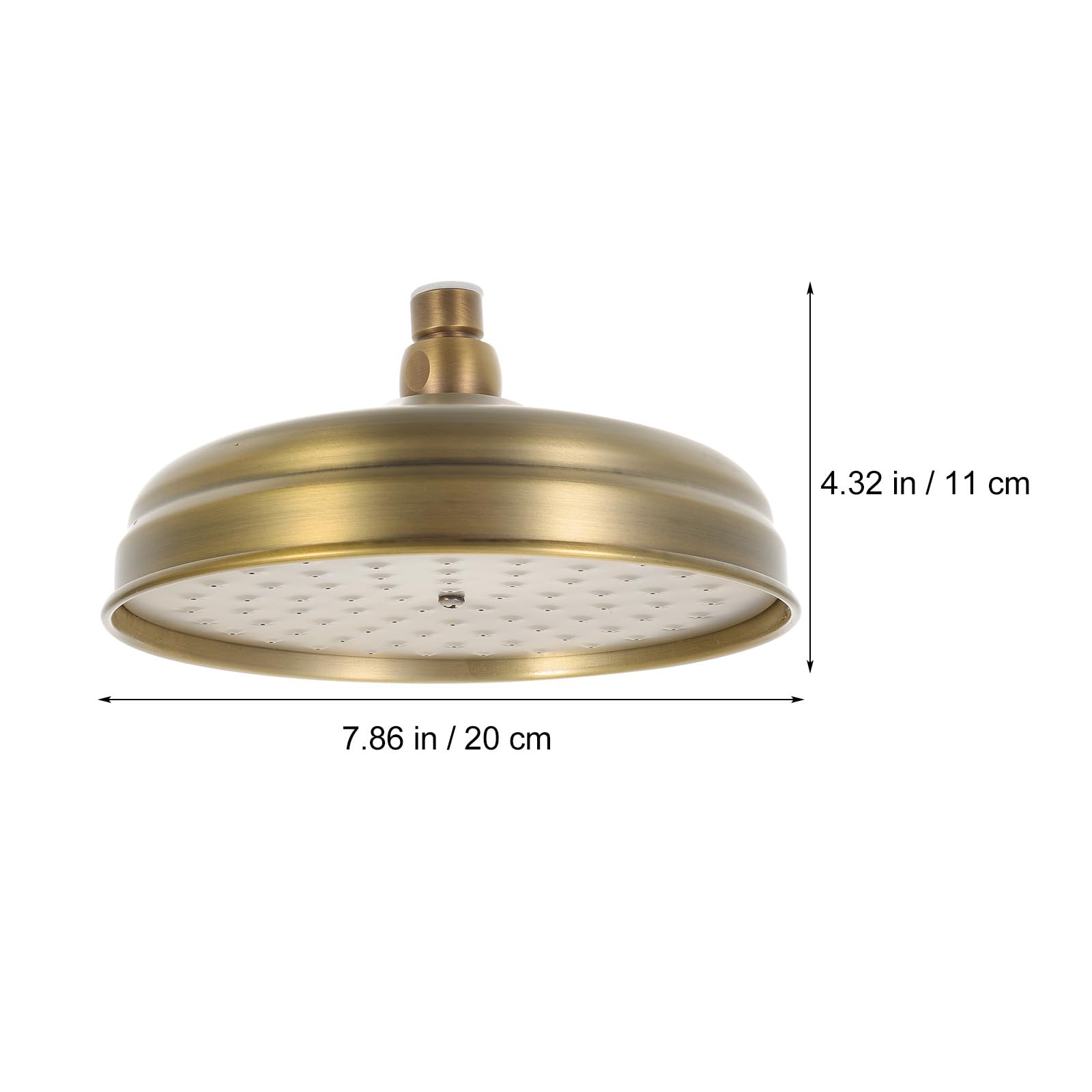 Cabezal Ducha de Lluvia Retro Rociador de Ducha de Cobre Dorado Fácil de Instalar y Limpiar