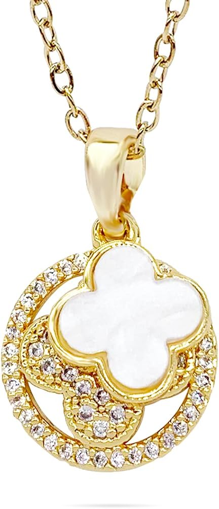 Necklaces For Women, Crafted In 18K Gold Plated Titanium Steel And Zircon, Gifts For Moms, Aunt, Grandma, Ladies for Christmas.