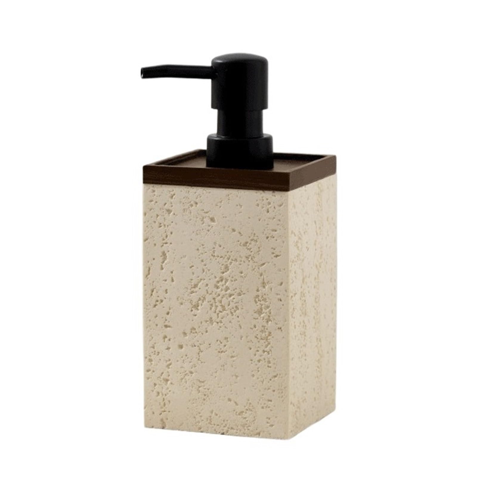 ZTHYSHOZ Soap Dispenser Stone-Finish Walnut-Top Stylish Pump Dispenser For Liquid Soap, Dish, Shampoo, And Body Wash(Beige)