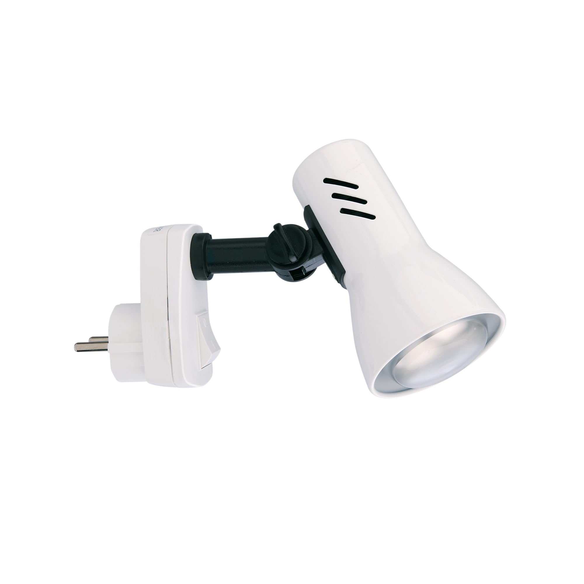 Briloner Reading Light, Plug Lamp, Plug Spotlight, E14, 25 Watt, Rotatable and Swivel, White