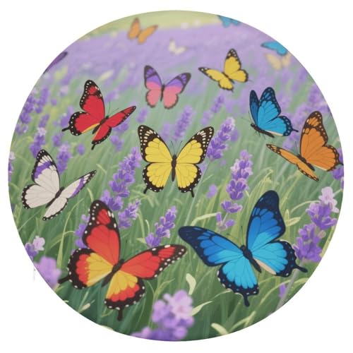 Cojín de asiento con mariposas para sofá y terraza exterior transpirable 2