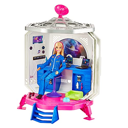 Barbie GXF27 - Weltraumabenteuer Raumstation, Raumfahrtpuppe, Hündchen, Arbeitsstation, Weltraumszenen, 20 Zubehörteile, Spielzeug Geschenk für Kinder ab 3 Jahren – Bild 2