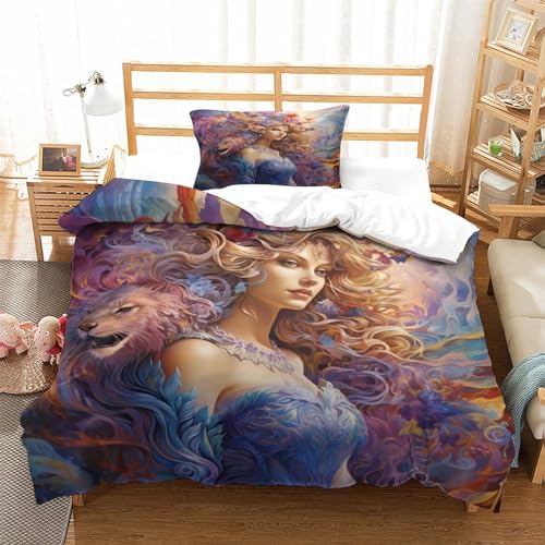 Housse de couette papillon 3D microfibre lit simple avec fermeture éclair fluide - 3