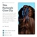 Gimme Beauty Thin Rectangle Claw Clip - Gentle Hair Accessory Set - Perfect for Firm, All-Day Hold - Tension-Free Styling for All Hair Types - Navy & Tortoise, 2 Pack