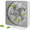 Small Box Fan, 10 inch Window Fan with 3 Speeds Strong Airflow, DC Adapter Square Table Fan for Office Bedroom Living Room Apartment, Quiet and Lightweight, 5ft Power Cord