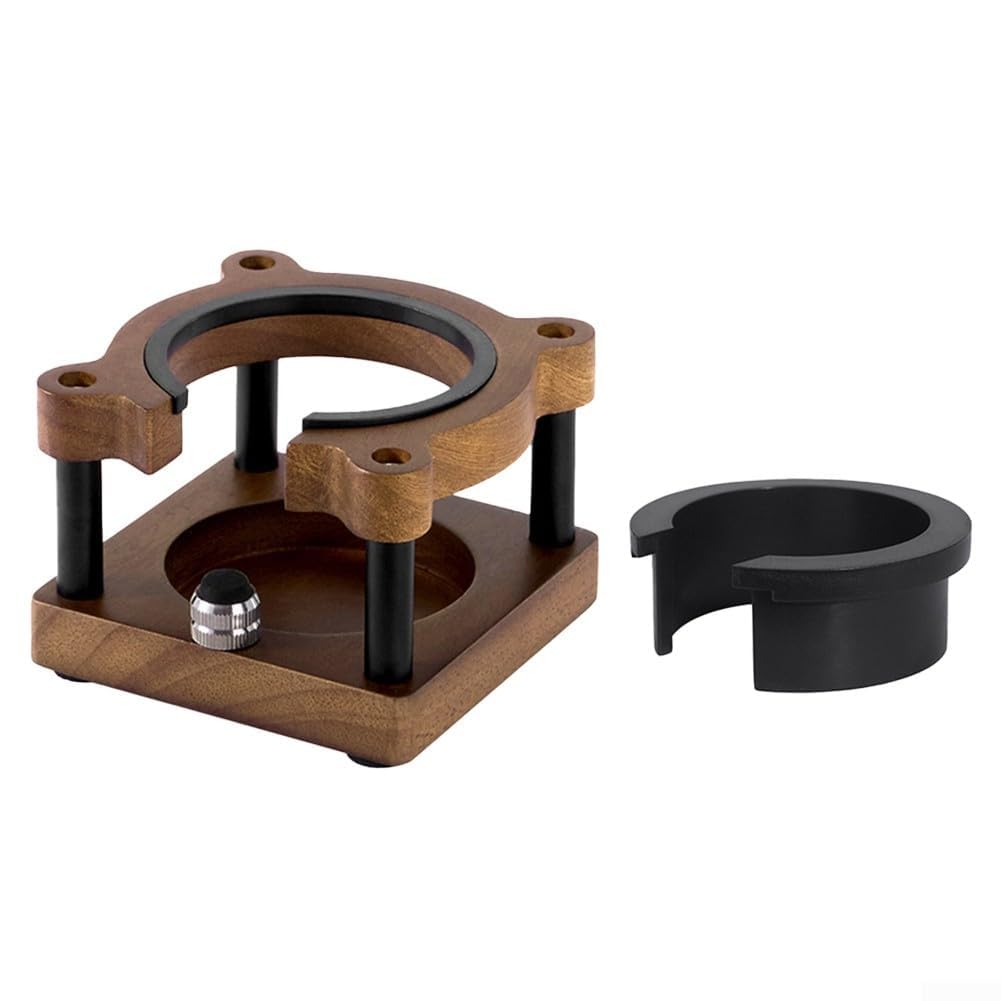 Uchwyt na tamper do kawy, 51/58 mm, uchwyt do ekspresu do kawy, orzech włoski, stojak do wyciskania espresso, dystrybutor, akcesoria dla baristów i miłośników kawy