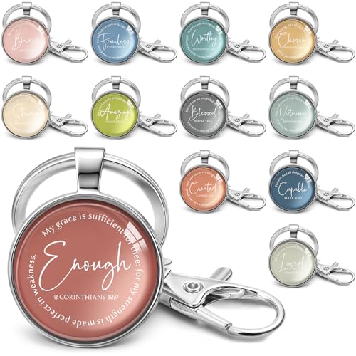 Equsion Mother's Day Christian Gifts Keychains Mini Bible Keychains with