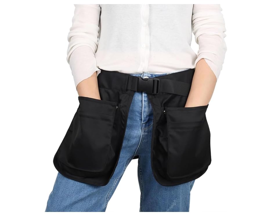 Dog Trainer Treat Pouch with Detachable Pockets, Hand Free Waist Belt Clip, Dog Handler Training Tools Storage Waist Pockets for Men and Women, Also Used to Gardening Work, Hairstylist (Black)