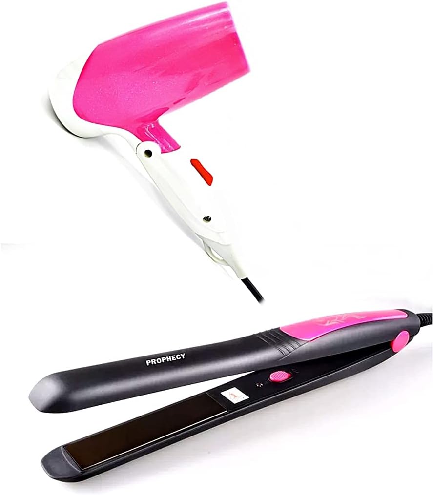 DEBIRE Prophecy Hair Straightener PH823 with Hair Dryer For Professional Salon Look for Women (Multicolored) (Set of 2)