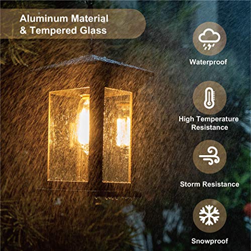 Jetima Outdoor Pendant Light Exterior Ceiling Light With Aluminum Finish And Tempered Clear Seeded Glass Oil Rubbed Bronze (Orb) For Entryway, Porch, Doorway #TOP4