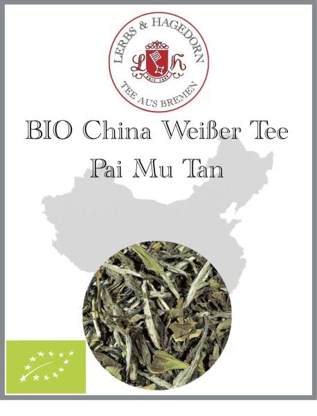 Lerbs & Hagedorn, Weißer Tee China BIO Pai Mu Tan |Eleganter Leicht Würziger Geschmack 1kg (ca. 81 Liter)