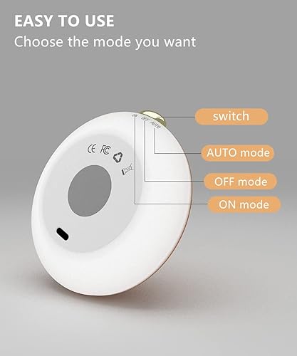 Miniatura 6 de Kvensin Luz nocturna con sensor de movimiento, linda luz nocturna LED de mariquita para niños, recargable por USB, magnética adhesiva en cualquier