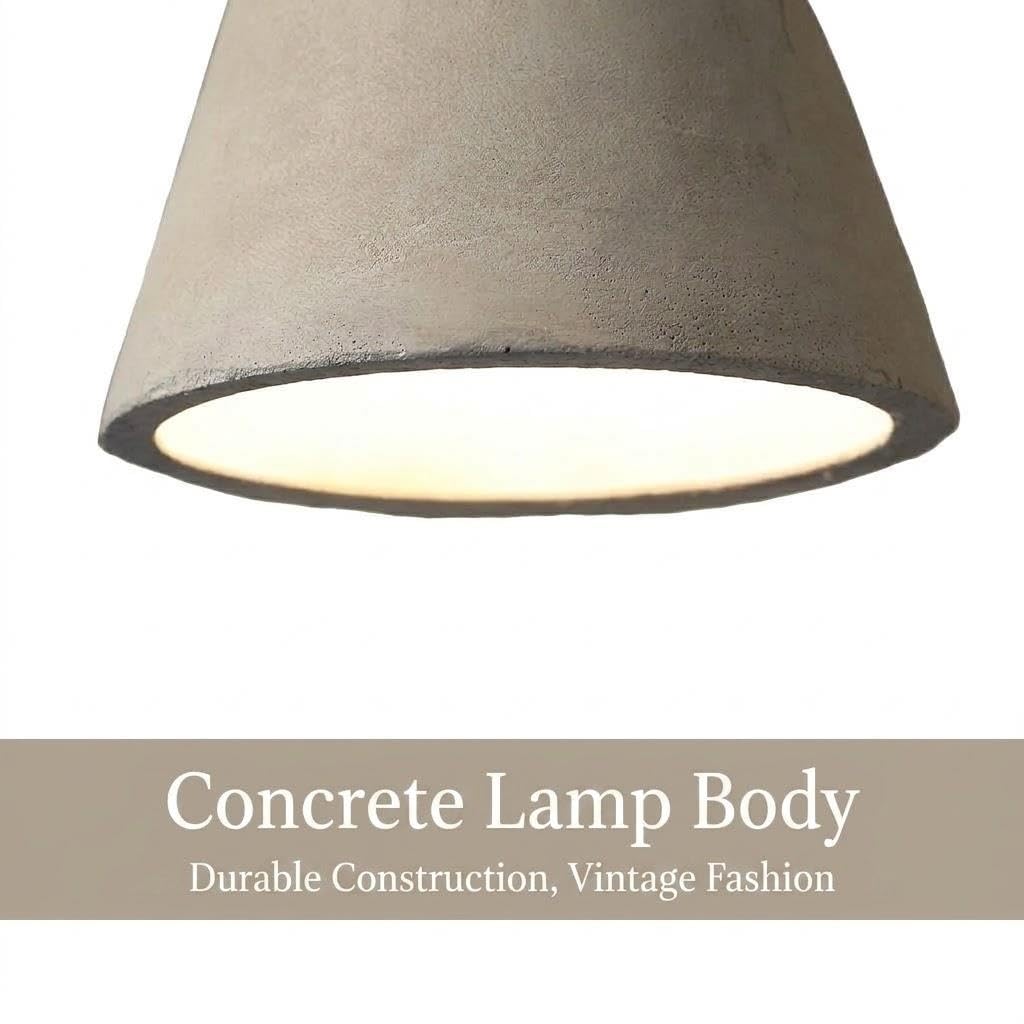 Lampada a Sospensione Cemento, Lampadario Sospeso Creativo Bar