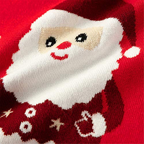 Image of HILEELANG Toddler Boy Girl Christmas Sweater Pullover Reindeer Elk Snowman Sweatshirts Tops