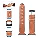 iStrap Compatible for Apple Watch Band 42mm 44mm Genuine Leather Band Seamlessly Adapter Replacement for Apple Watch Sport Edition Series 1 2 3 Series 4 5
