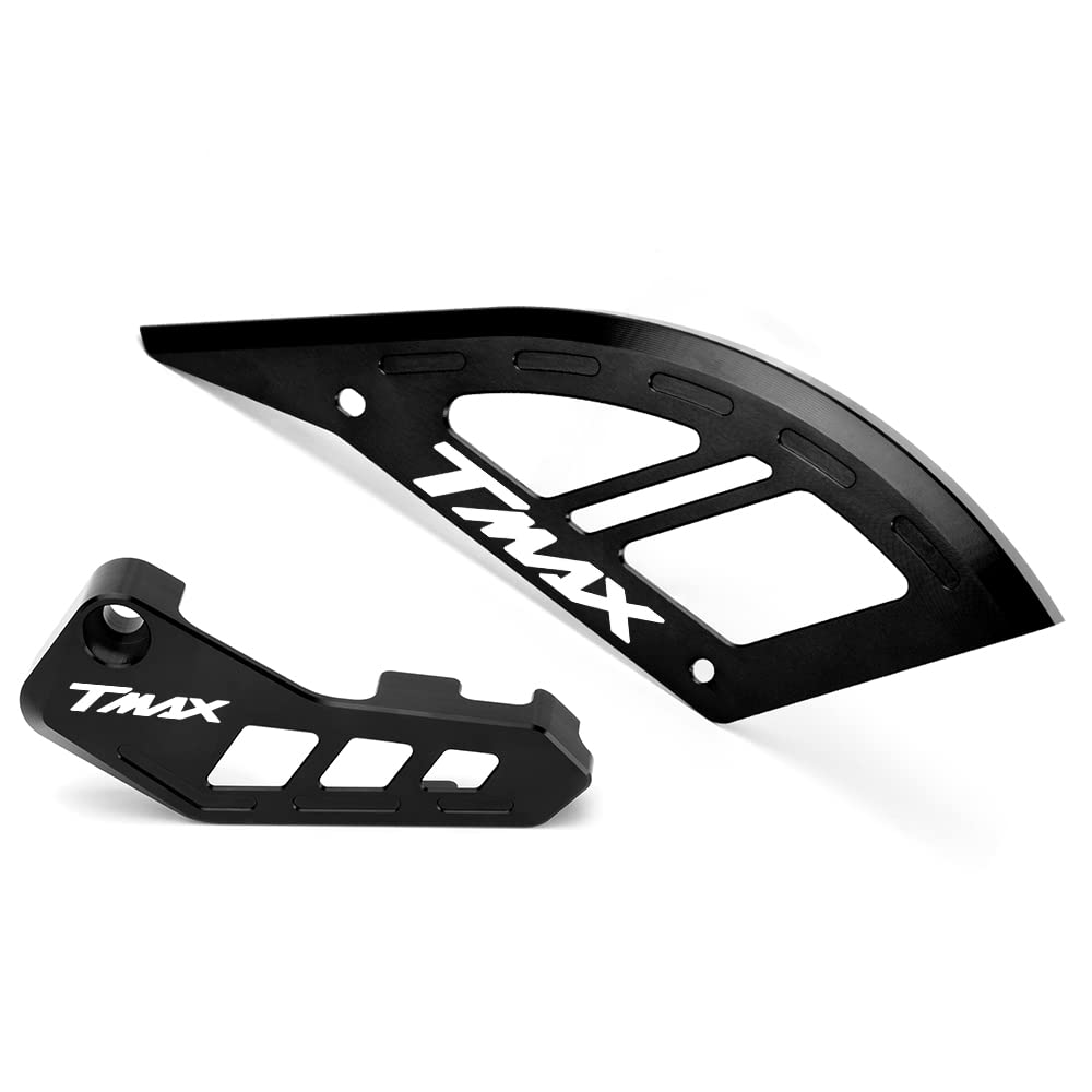Modeer Para Tmax 560 Tech Max Tmax 530 SX DX Todos los años Motocicleta Pinzas Soportes Disco de Freno Trasero Rotor Guard tmax530 tmax560 Techmax Accesorios (Negro-1)