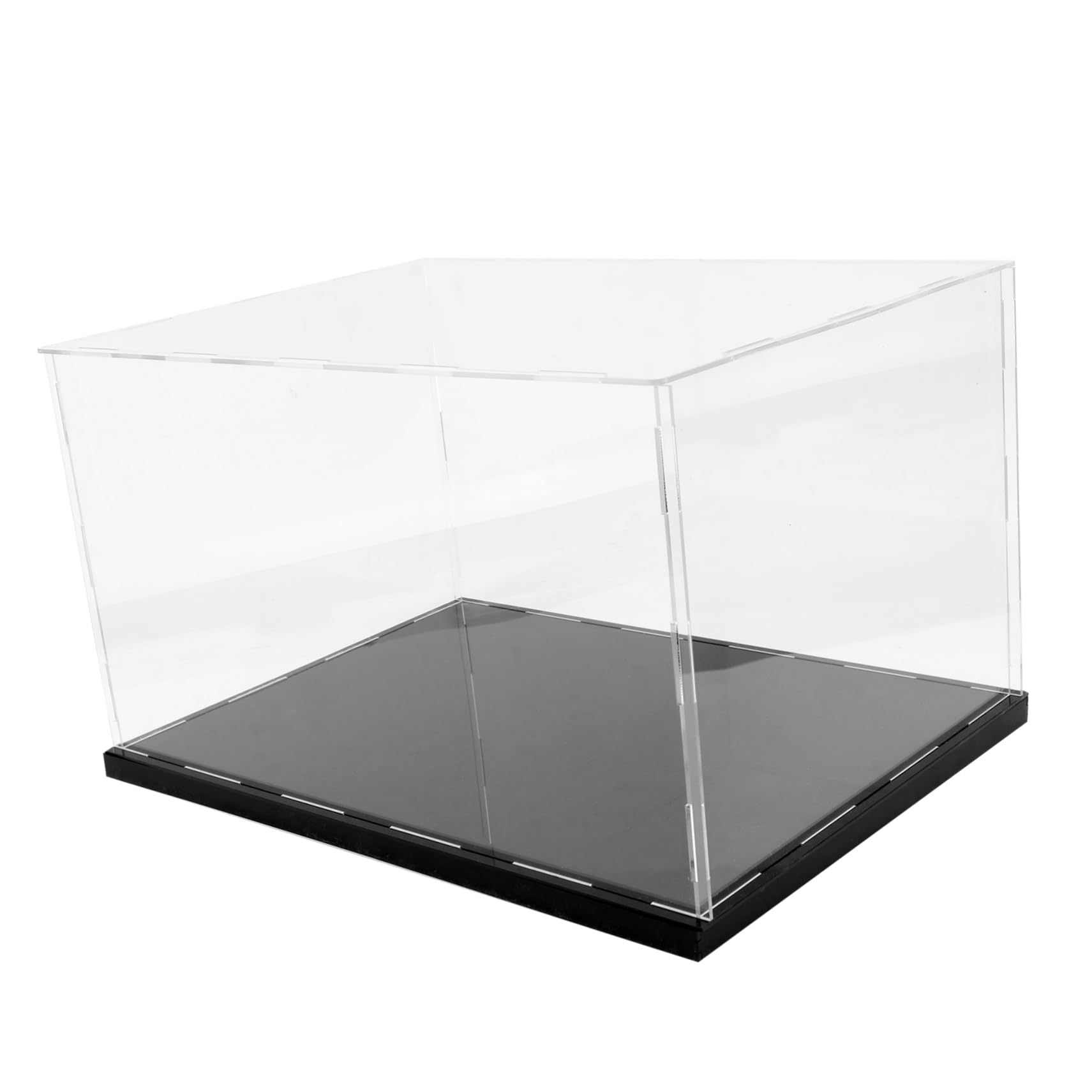 Vitrina Acrílica Transparente para Modelo Tapa, Caja de Exhibición Lisa y Plana, Protección Antipolvo Adecuada para Tiendas y Centros Comerciales