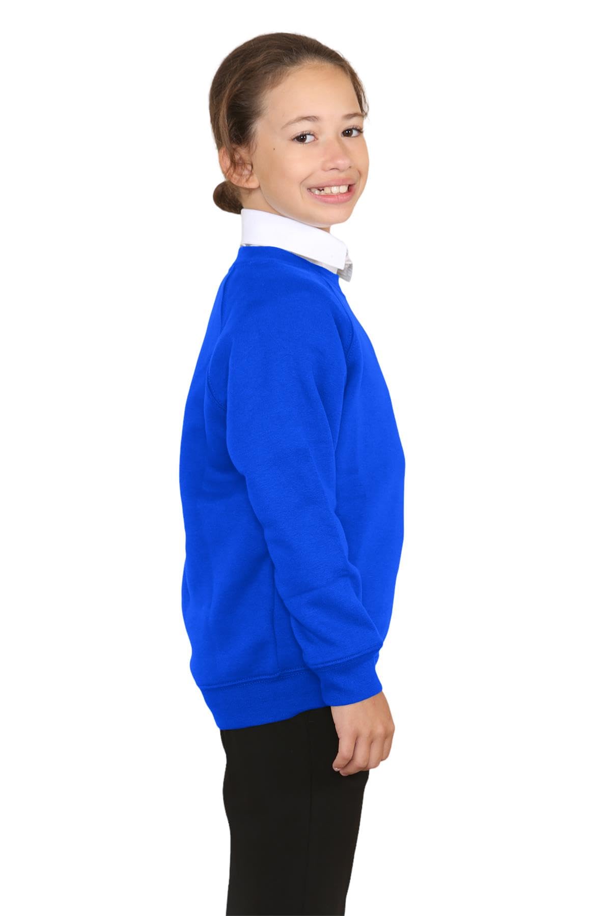 Maglioni per bambini uniformi per ragazzi e ragazze, tinta unita, a maniche lunghe, girocollo, maglione essenziale per uniforme scolastica ragazzi e ragazze