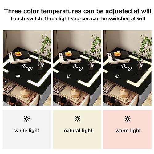 Table de chevet murale rose pour chambre connectée et lumineuse avec tiroir