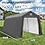 8x14 Ft Outdoor Storage Shelter, Waterproof Portable Storage Shed with Roll-up Zipper Door and Ventilated Windows for Motorcycle, Bike, Tools