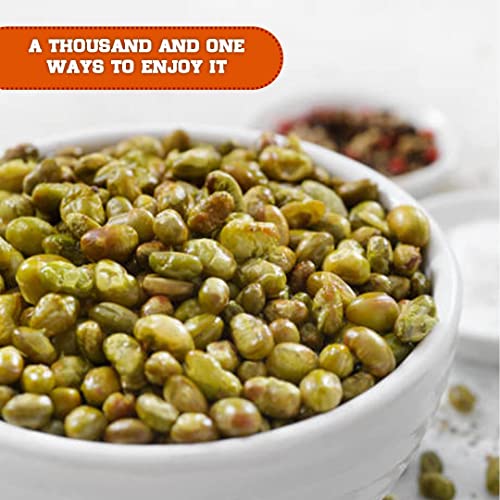 Edamame Beans, Dry Roasted Salted, Nutritional, Fresh, Non-Gmo, Low-Calorie Vegetarian, Packed In A 1 Lb. (16 Oz.) Resealable Pouch Bag By Presto Sales Llc #TOP2