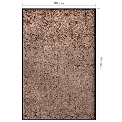 Paillasson 100% polypropylène marron 80x120 cm à envers vinyle robuste - 3