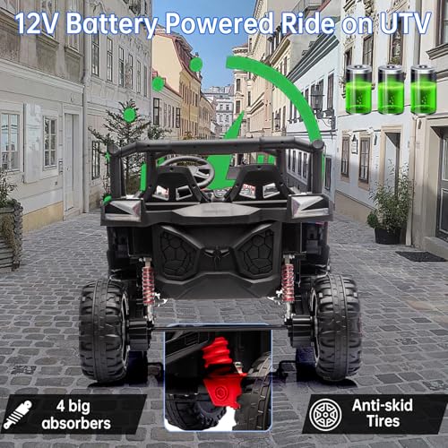 Image of UTV 12V Ride On Toys for Big Kids Ride On 2 Seater Ride On Toys Kids
