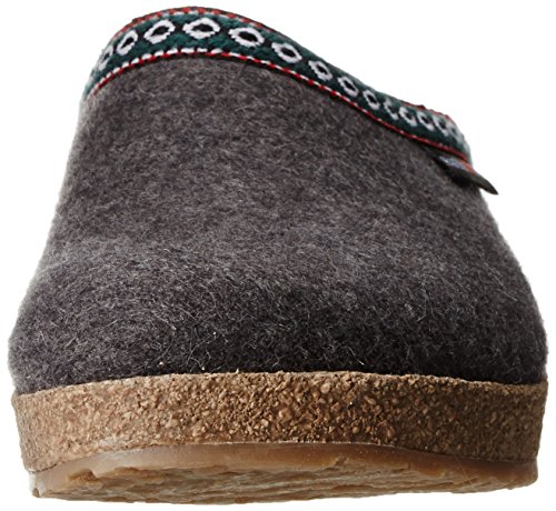 Haflinger Gz14 Clog, Grey, 46 EU/Women's 15 M US/Men's 13 M US