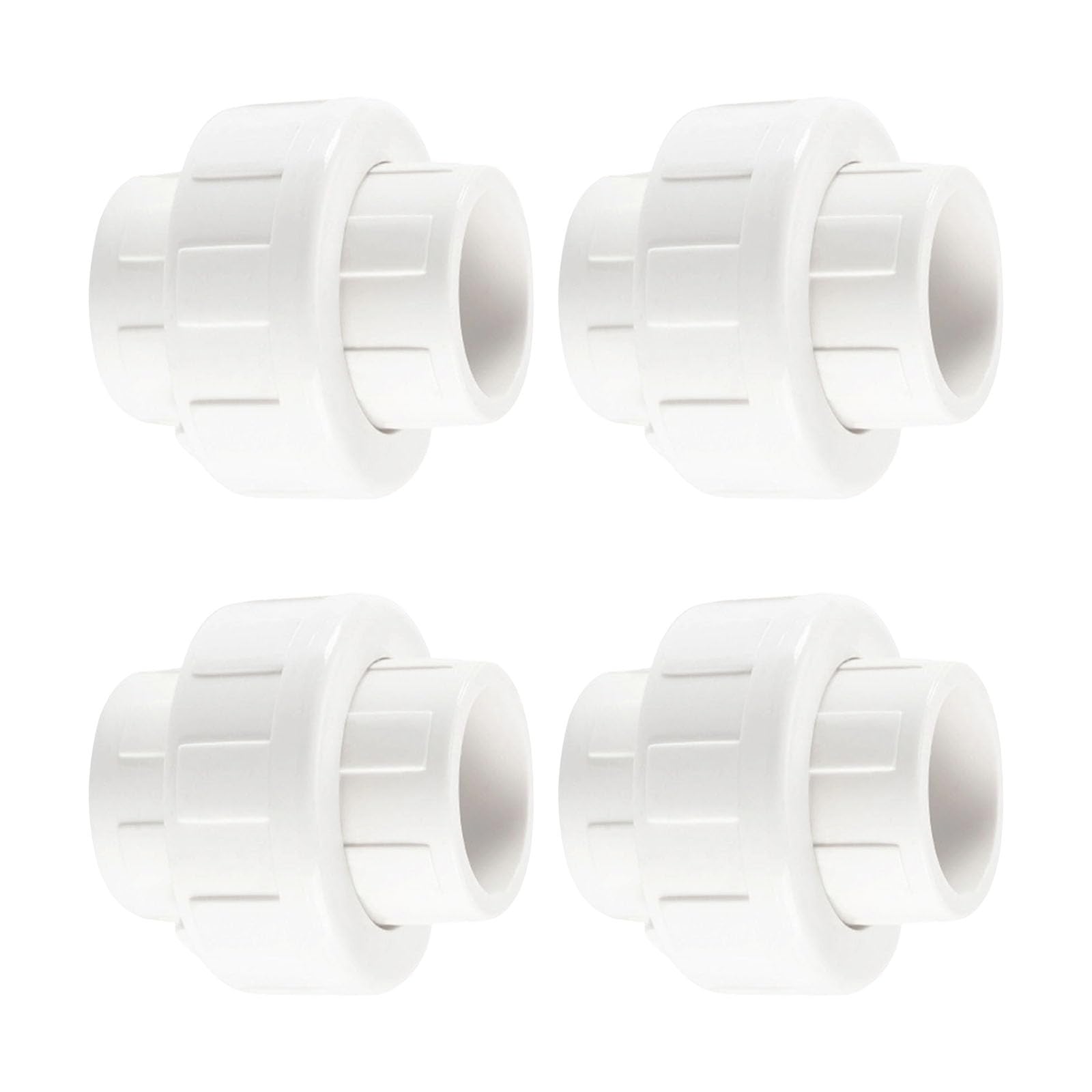 Newft 32Mm 4Pcs Garden Irrigation Water Pipe Fittings Aquarium Fish Tanks Tube Joint Resistant Pvc Plumbing Fitting Equal Coupling Water Pipe Straight Connector
