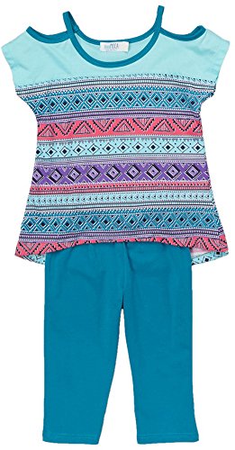 Image of ToBeInStyle Girl's Sleeveless Tank Top & Leggings 2 Piece Outfit Casual Dress Style Set